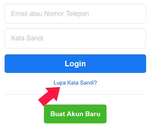 Lupa Kata Sandi Facebook