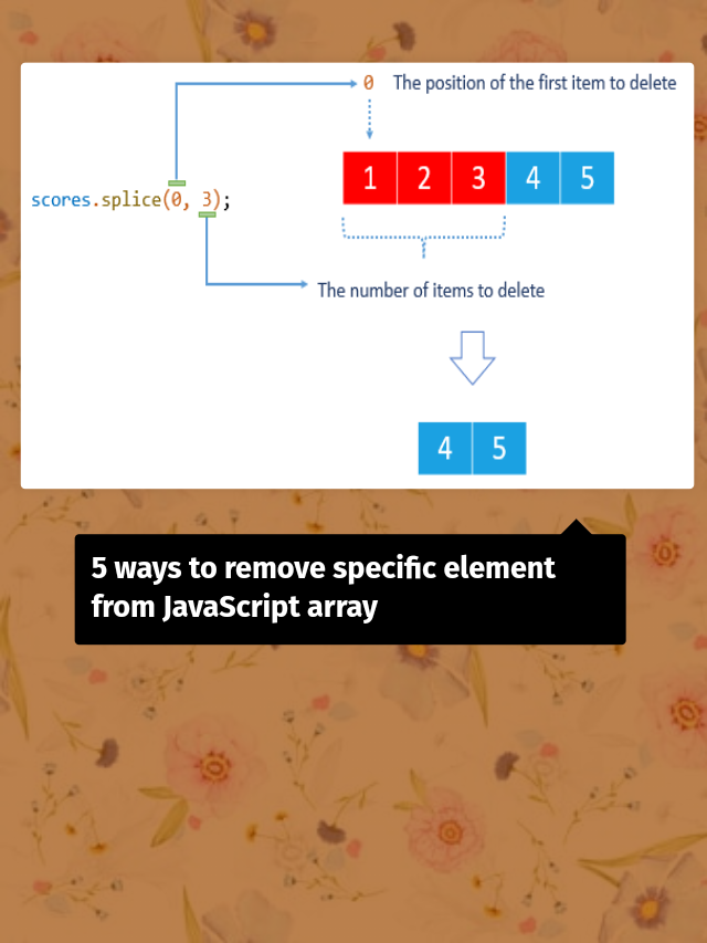 5 ways to remove specific element from JavaScript array