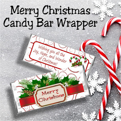 Merry Christmas Printable Candy Bar Wrapper | DIY Party Mom