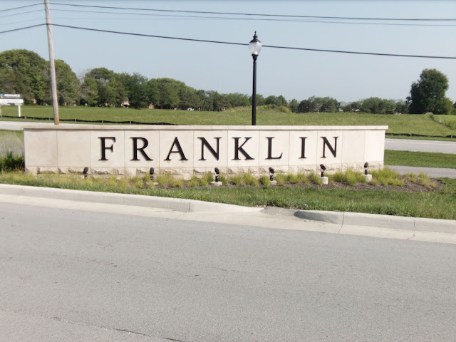 Stone entrance to Franklin Indiana