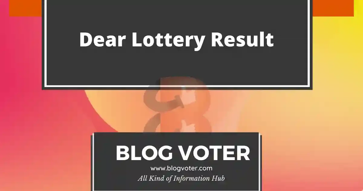 Dear Lottery Result Today 1pm