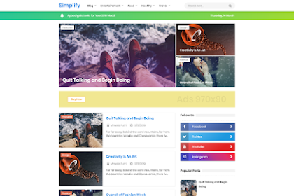 Free Download New Simplify 2 Responsive Blogger Template