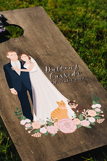 caricature/character wedding guest book