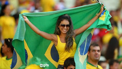 Beautiful Girls Brazilian Football Supporters World Cup