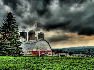 Dark Clouds Over Home wallpaper