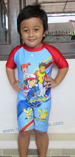 baju renang anak laki laki karakter pokemon