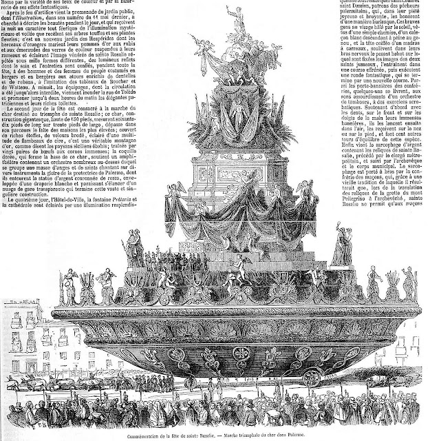 a giant 1850 parade float illustration