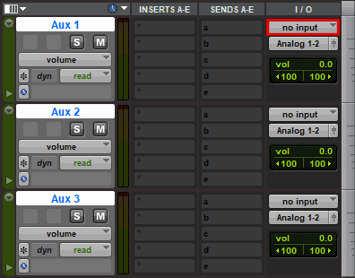 Input Path Selector In Pro Tools