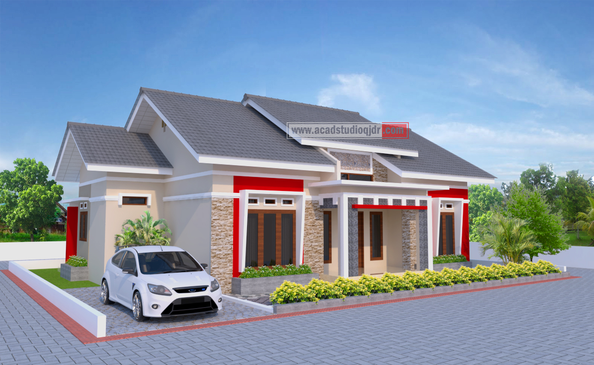 Desain Rumah Memanjang Bpk Thomas Kalimantan Barat Jasa Desain Rumah