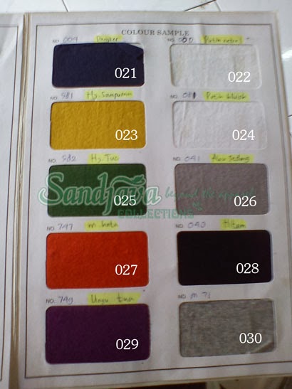  Katalog  Warna  Kain Kaos Katun Cotton  Carded Combed  