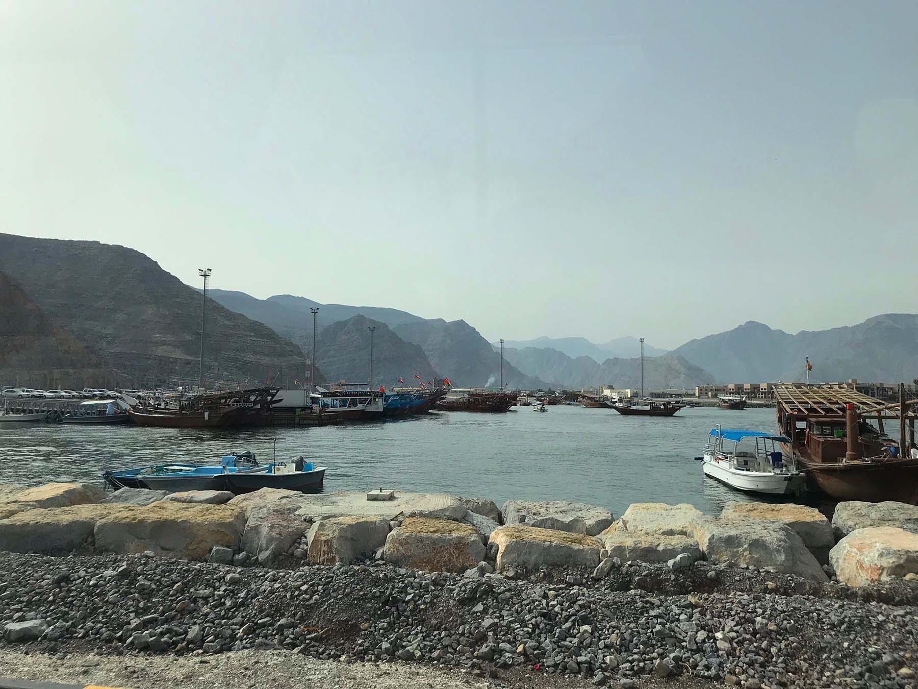 Porto de Khasab, Omã na Península Arábica
