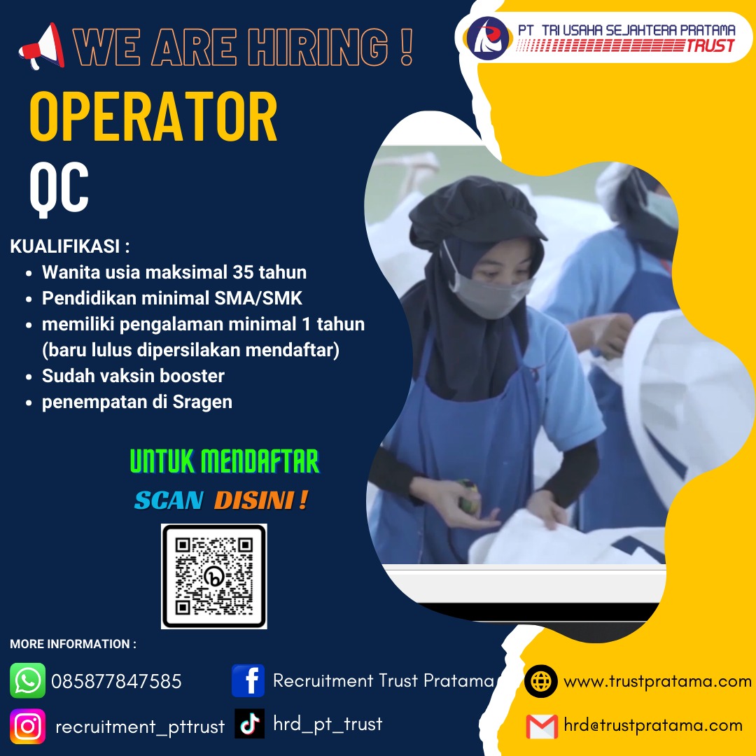 Loker Bulan April 2024 di PT Tri Usaha Sejahtera Pratama Sragen