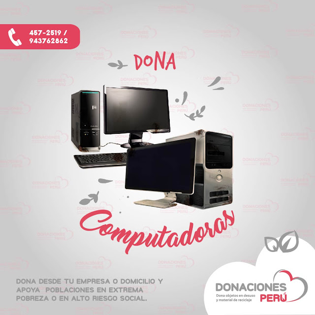 Dona computadoras - Dona Perú - Donaciones Perú - Dona - Donar