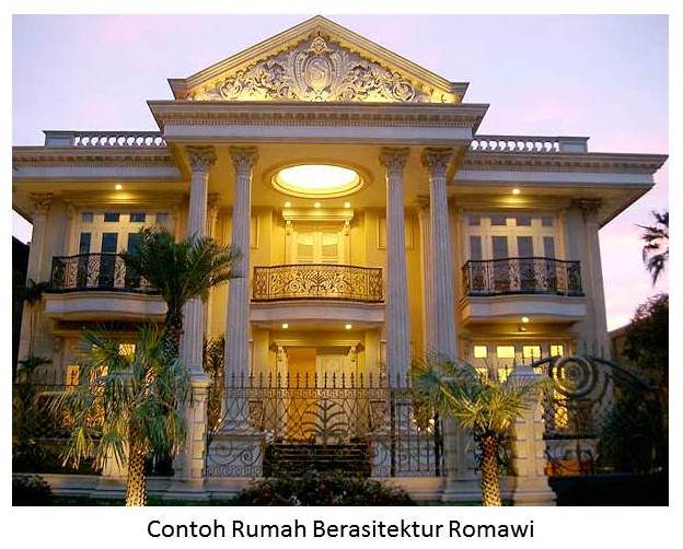 RUMAH BERARSITEKTUR ROMAWI JAWA: Rumah Bergaya Klasik Romawi