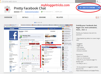 pretty facebook chat installation