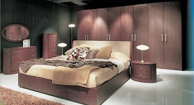 habitación color chocolate beige