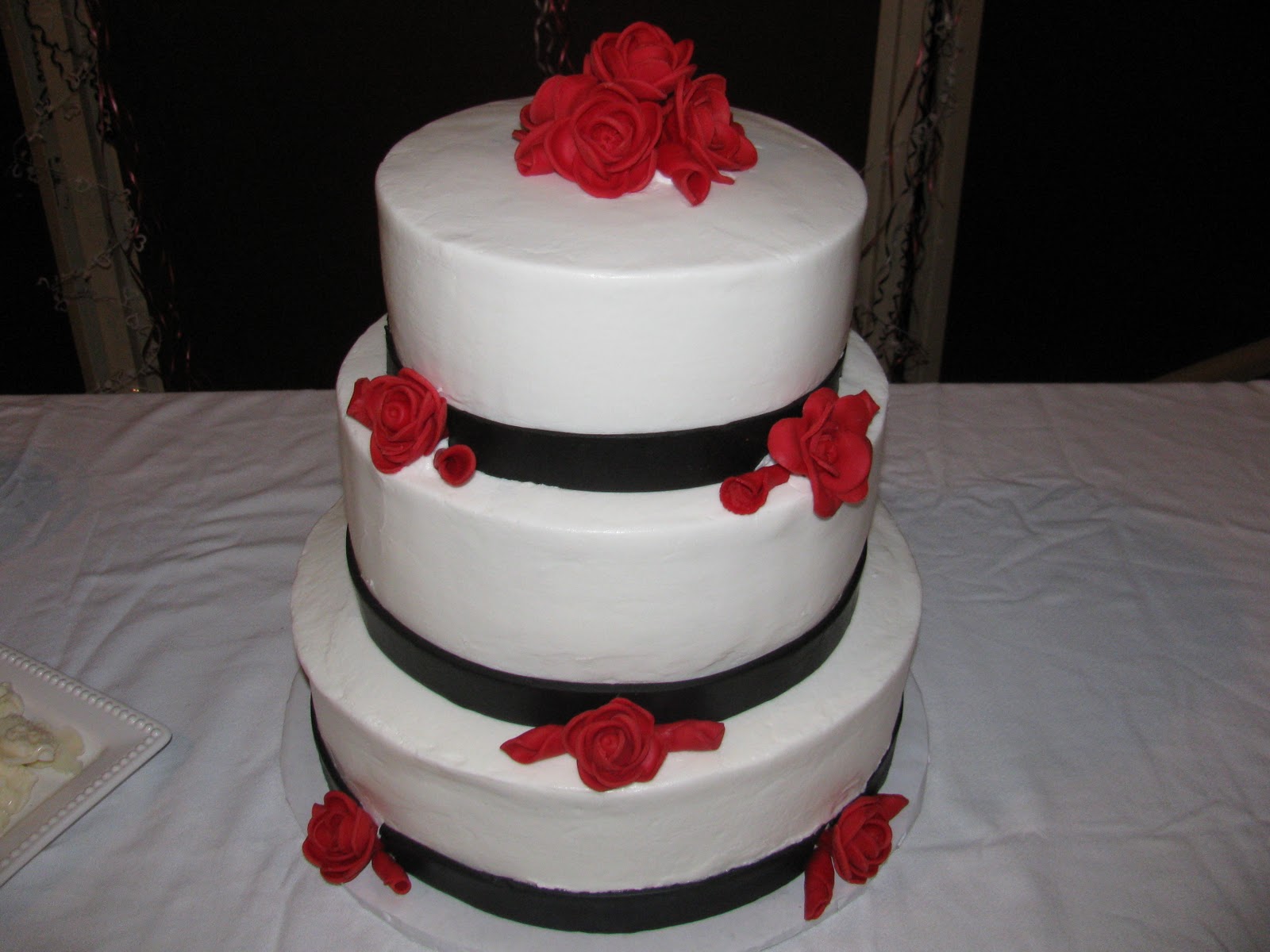 Black and Red Wedding Cake