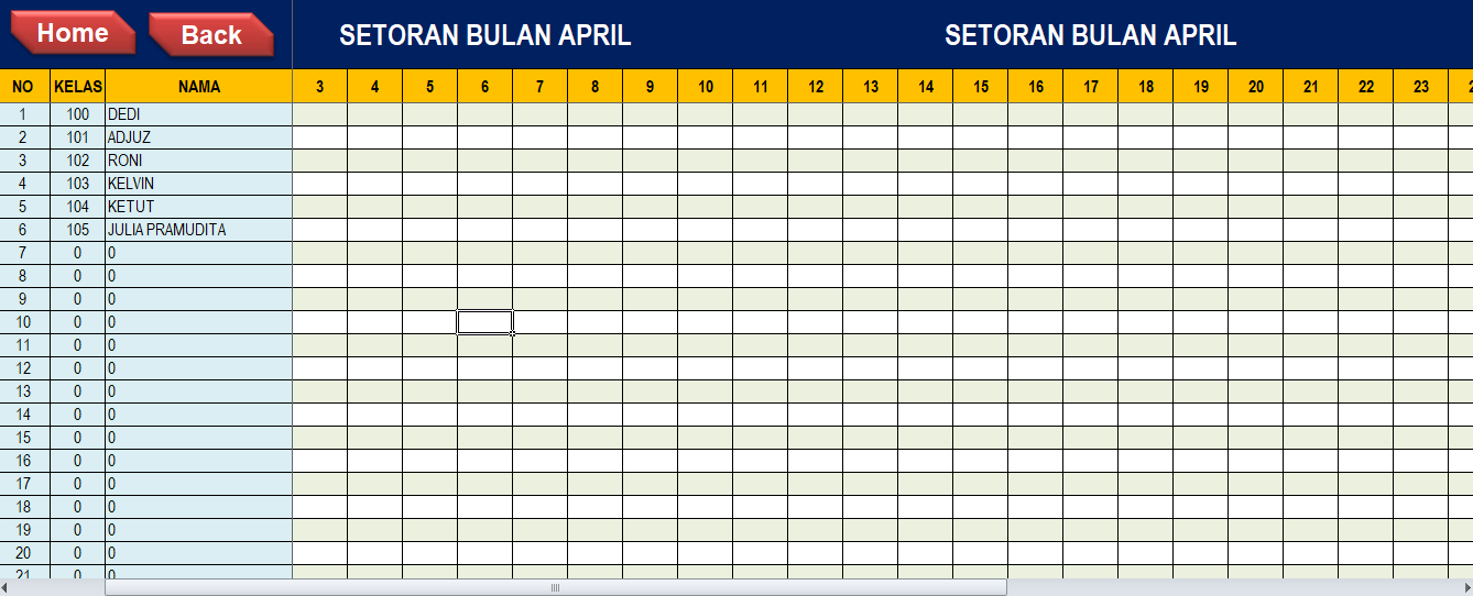 Aplikasi Tabungan (Microsoft Excel)