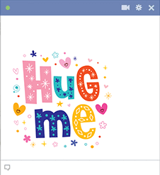 Hug Me Text Image