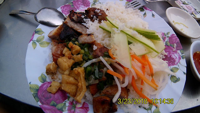 My rice meal of grilled pork