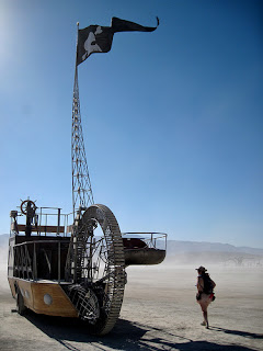 pirate ship burning man mutant vehicle front