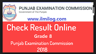 PEC 8th Class Result 2018