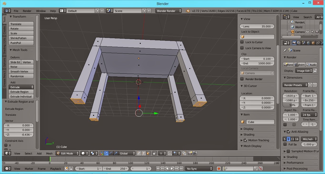 Tutorial Sederhana Belajar Animasi 3D Blender Membuat Meja Master