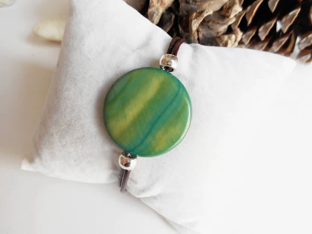 Pulsera de nácar verde