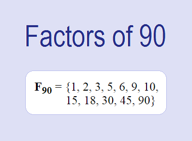 Factors of 90