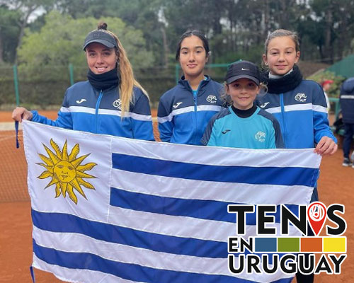 Equipo femenino de Uruguay para el Sudamericano Sub-12 de Tenis 2022