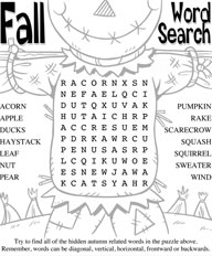 Crossword Puzzles  Kids on More Than Today  Free Autumn Printables For Kids