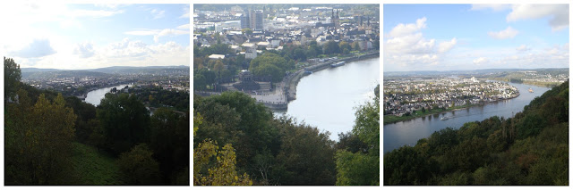 Deutsches Eck visto da fortaleza (Festung Ehrenbreitstein), Koblenz, Alemanha