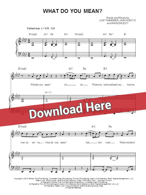 justin bieber, what do you mean?, sheet music, piano notes, score, chords, download, how to play, guitar, keyboard, bass, tabs, klavier noten, partition