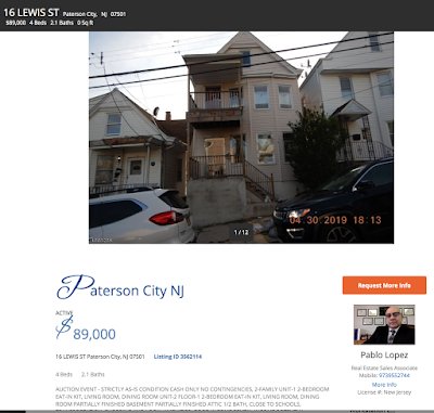 Just Listed Paterson NJ - 2-Family Home $89,000.00 Auction Event 