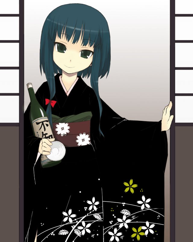 cute anime kimono. Anime Girl in Kimono