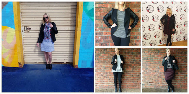 PU ponte jacket collage | Almost Posh