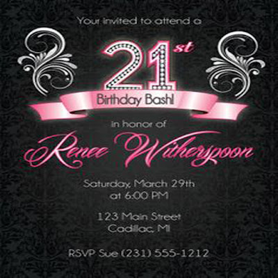 21st Birthday Invitations 