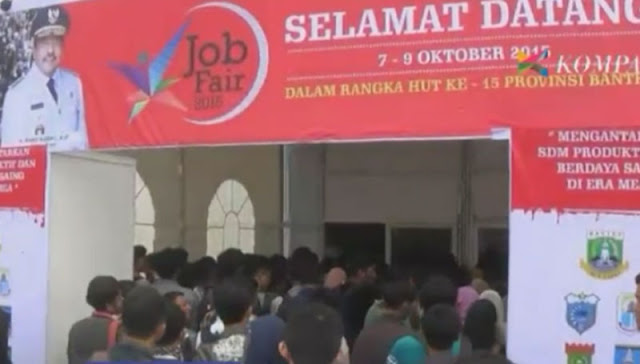 HUT ke-15 Propinsi Banten adakan JOB FAIR, ribuan peminat langsung banjiri lokasi