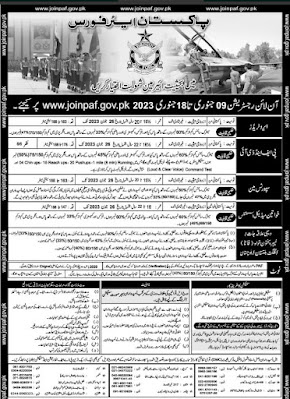 Pakistan Air Force Jobs 2023