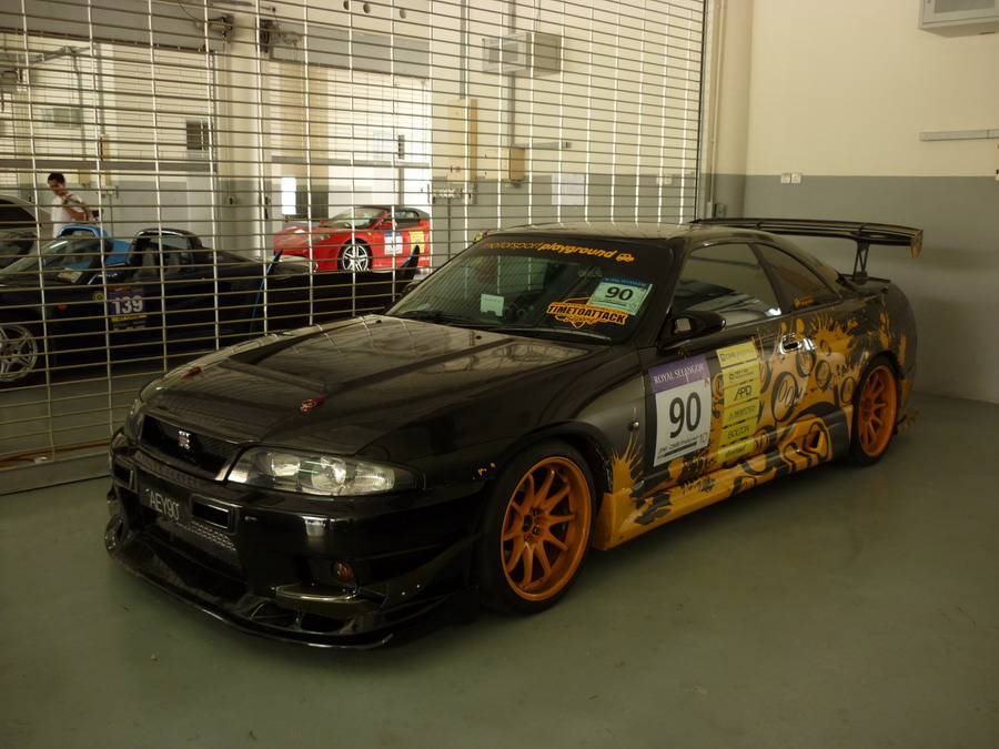 Nissan Skyline GTR R33 with very nice body kit spotted during Time To
