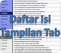 Daftar Isi Tampilan Tab