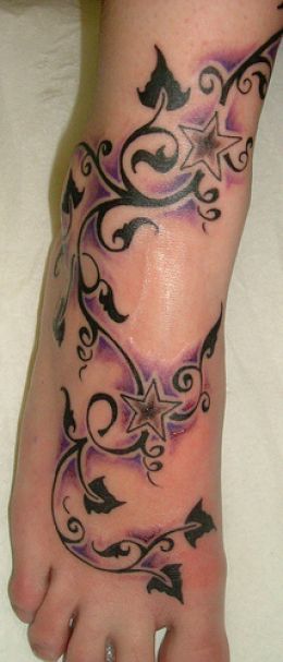 free foot star tattoo designs foot star tattoos women star tattoos