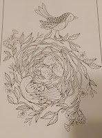 coloring pages bird nest 3 eggs tree sticks leaves swirl nature beautiful spring