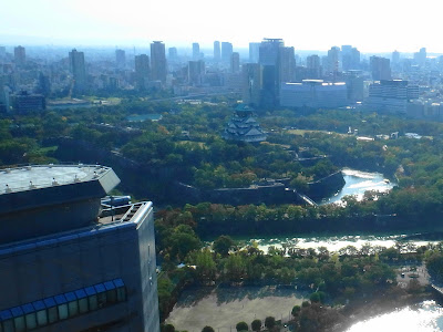 上から見た大阪城公園