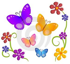 and butterflies clipart