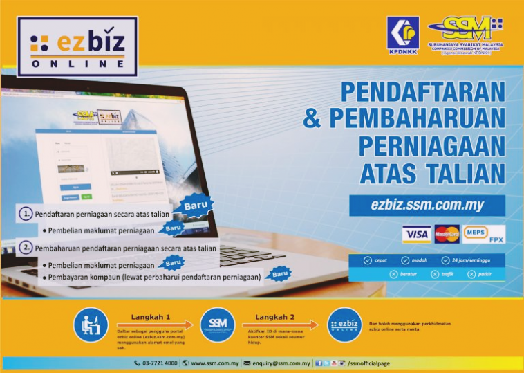 Cara Daftar SSM Online (Pendaftaran Perniagaan)