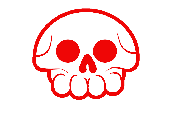 red logo skull