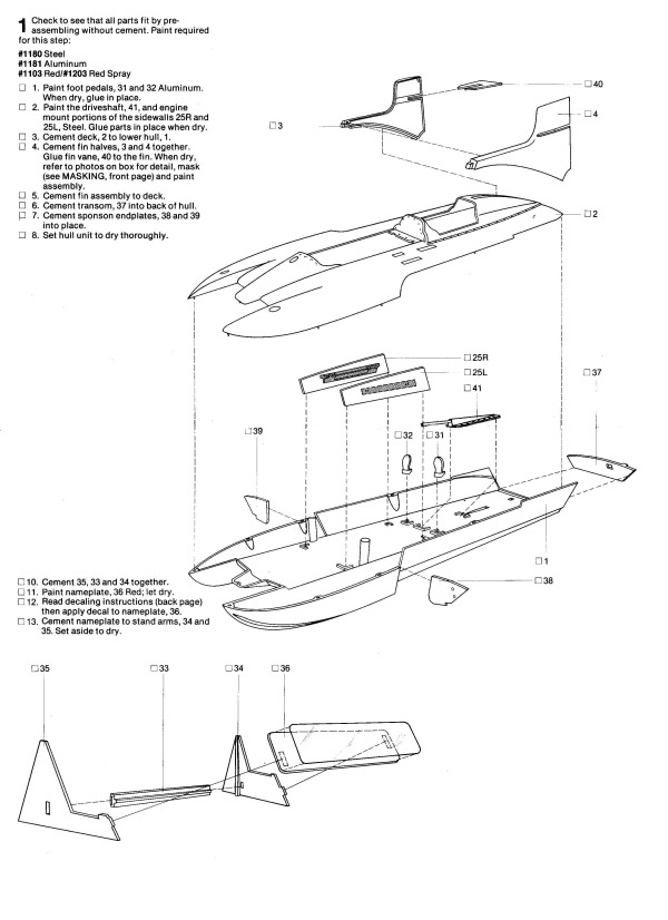 hydroplane boat kit