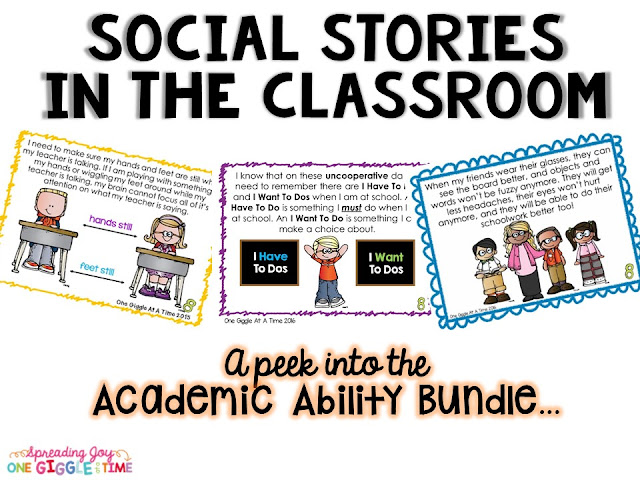 Using Classroom Social Stories is the perfect way to build strong classroom community. These social stories prepare students for back to school, safety procedures, cooperation, differences, special events, academic abilities, and getting along.