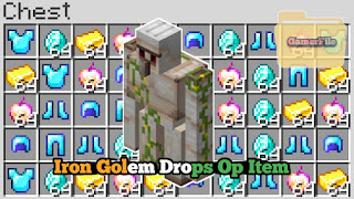 Minecraft But Iron Golem Drops Op Item Addon || For Mcpe And Bedrock || By GamerFile Minecraft Data Pack